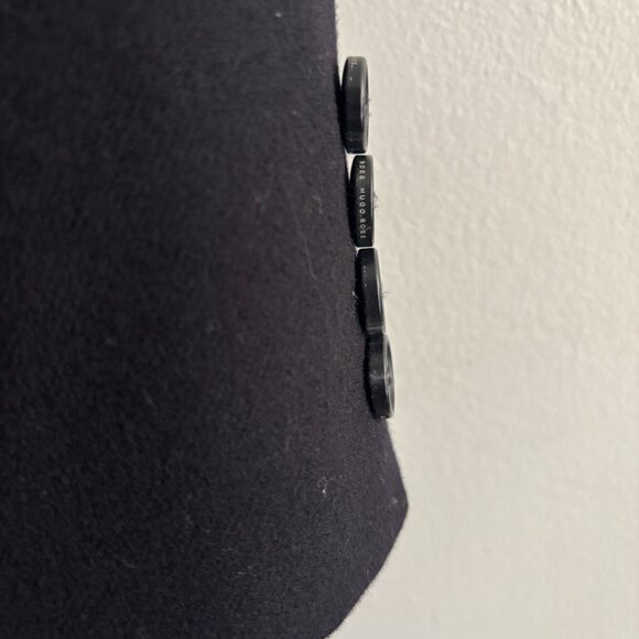 $995 Hugo Boss Navy Wool Cashmere Overcoat/ Top Coat- 40 Medium - Picture 4 of 15